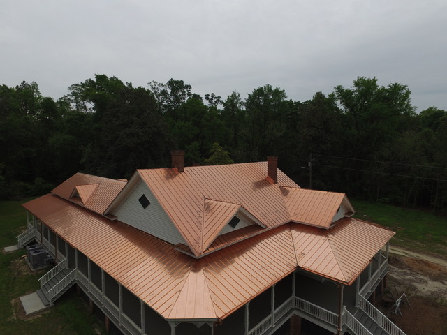 Copper roof, Bond Swamp Visitor Center — photo