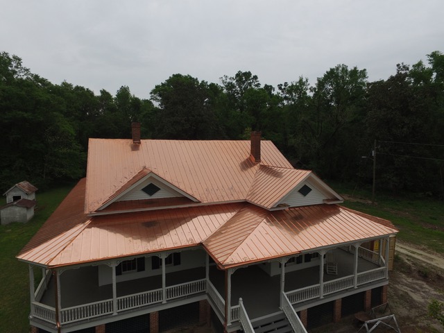 Copper roof, Bond Swamp Visitor Center — photo
