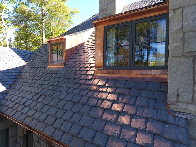 Slate roof, Cashiers NC mountain retreat &mdash; photo