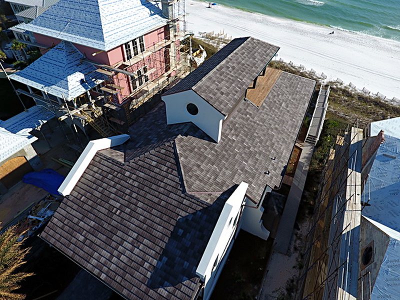 Ludowici shake tile roof on a beachfront home in the Florida panhandle