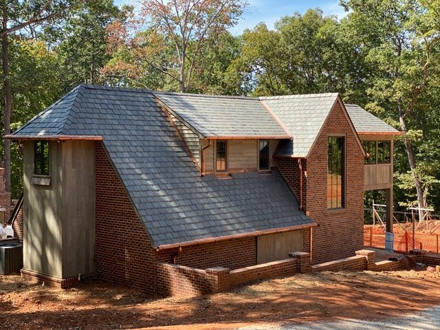 Slate roof and copper gutters, Greenville SC — photo