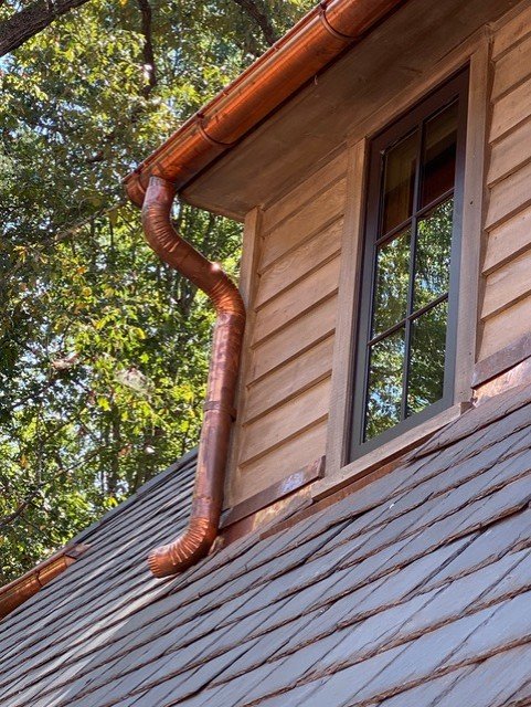 Slate roof and copper gutters, Greenville SC — photo