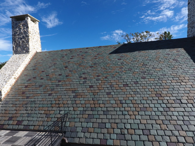 Graduated slate and copper, Lake Keowee SC — photo