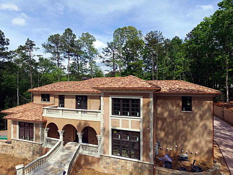 Side view of Ludowici Colonial tile roof, Alpharetta GA