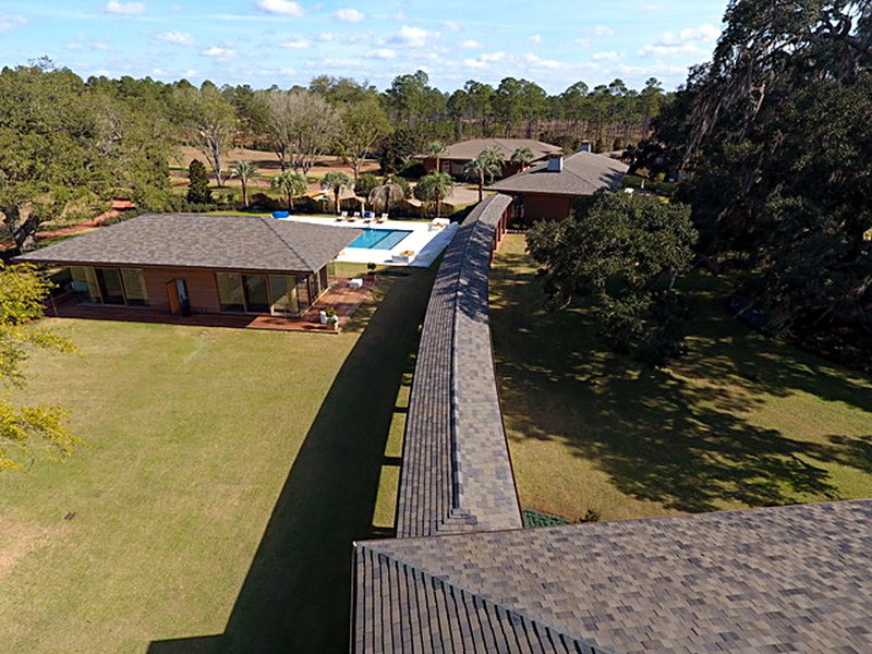 Natural slate roof on South Georgia plantation home