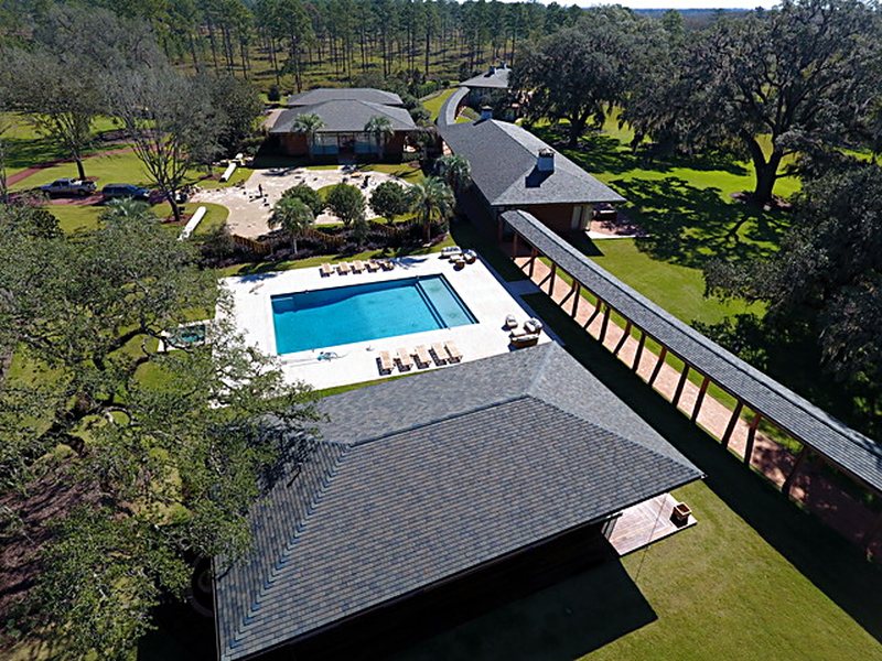 Slate roofs, South Georgia plantation &mdash; photo