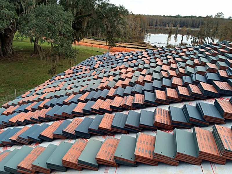 Slate roofs, South Georgia plantation &mdash; photo