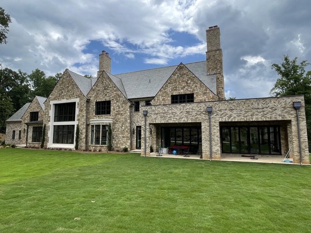 Multi-color slate roof, West Paces Atlanta — photo